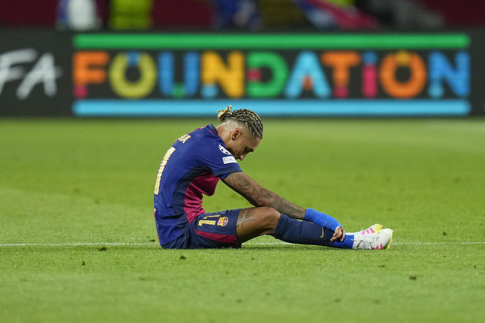 El delantero brasileño del FC Barcelona, Raphinha. /Foto: EFE