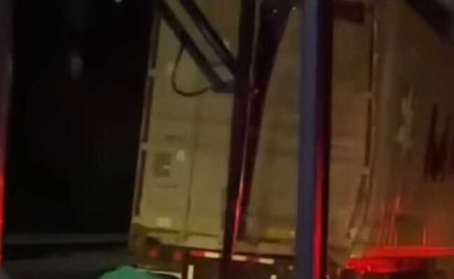 Escena del accidente de tránsito de anoche.