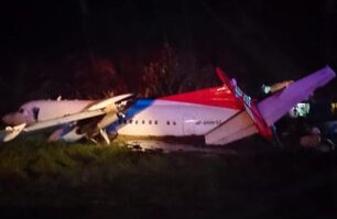 Escena del accidente aéreo en Isla Colón, Bocas del Toro.