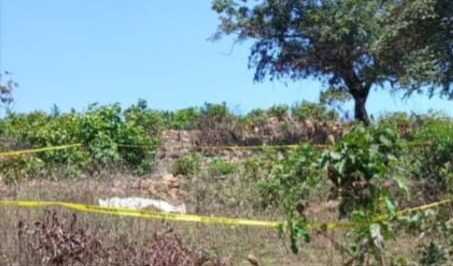 Escena del incidente ocurrido en una finca.