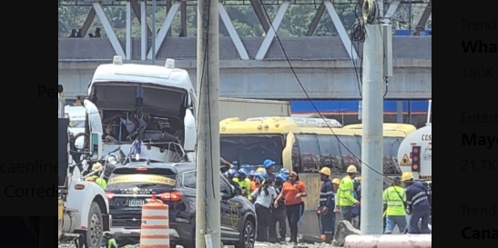 Choque de bus deja 28 heridos en el Corredor Norte | Critica