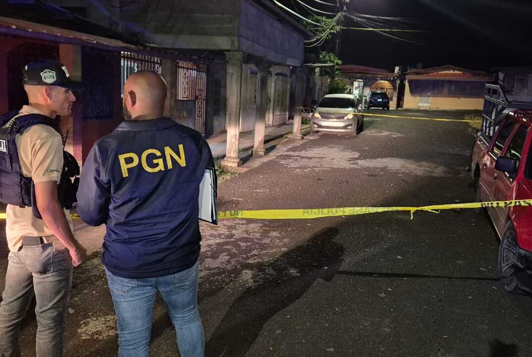 Escena del crimen ocurrido anoche.