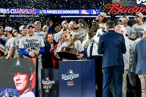 Los Dodgers de Los Angeles celebran la conquista de la Serie Mundial. Foto: EFE