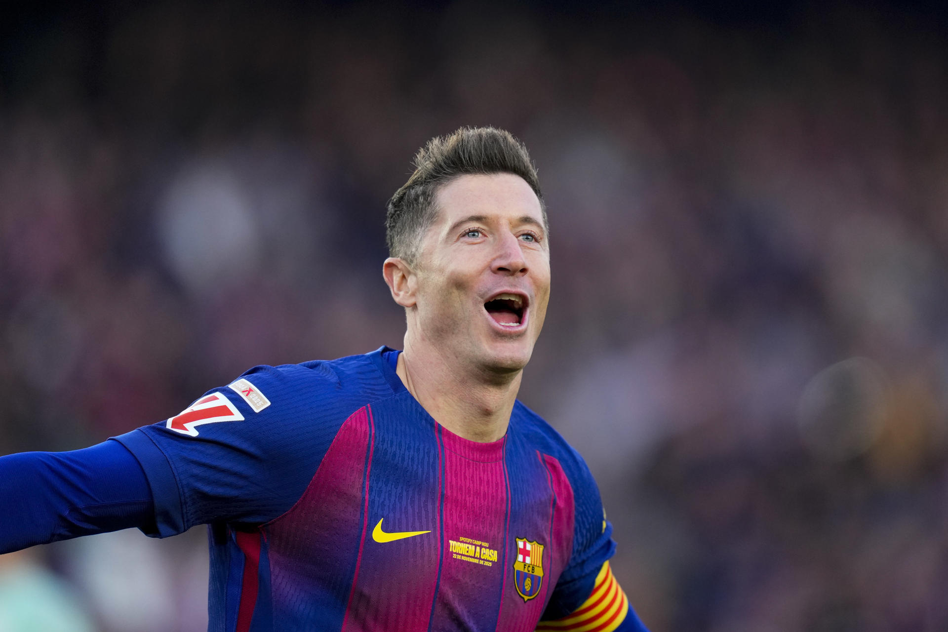 El delantero polaco del Barcelona Robert Lewandowski. /EFE