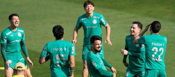Entrenamiento del Palmeiras previo a la final de la Copa Libertadores. Foto: EFE