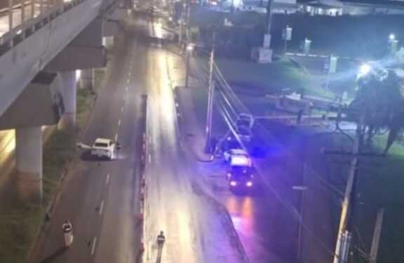 Escena del accidente de tránsito.  (Foto: Tráfico Panamá)