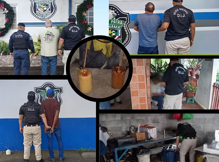 Dos de los aprehendidos eran funcionarios del MOP y el tercero un particular.  /  Fotocomposición: PN