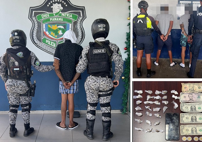 Los soséchosos y las evidencias quedaron a órdenes del Ministerio Público.  Fotocomposición.  /  Diómedes Sánchez