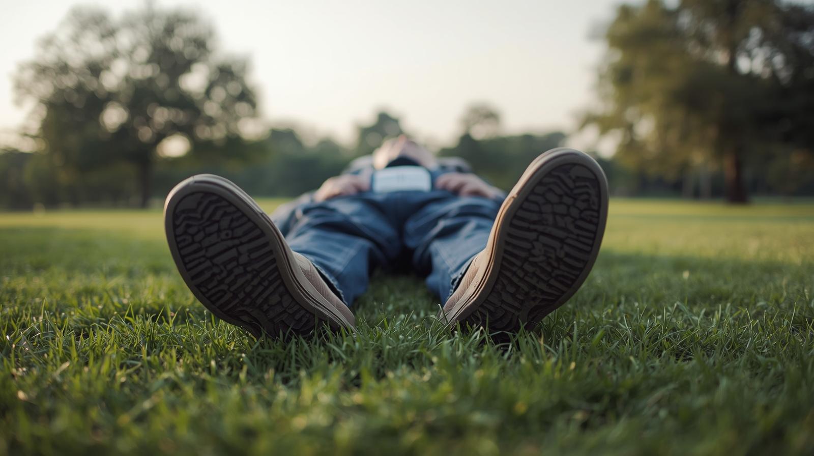 La víctima quedó tendida sobre la hierba.  /  Foto ilustrativa generada con IA Canvas.