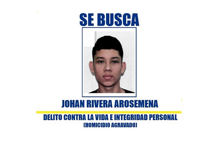 Buscado: Johan Daniel Rivera Arosemena, de 18 años.  /  Foto: MP