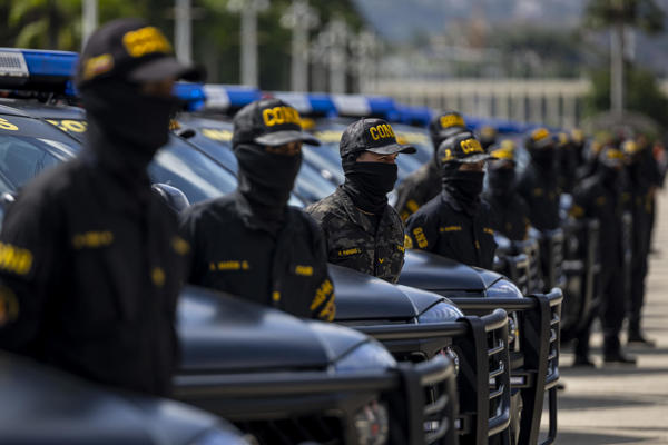  Integrantes del Comando Nacional Antiextorsión y Secuestro (Conas). Foto: EFE 