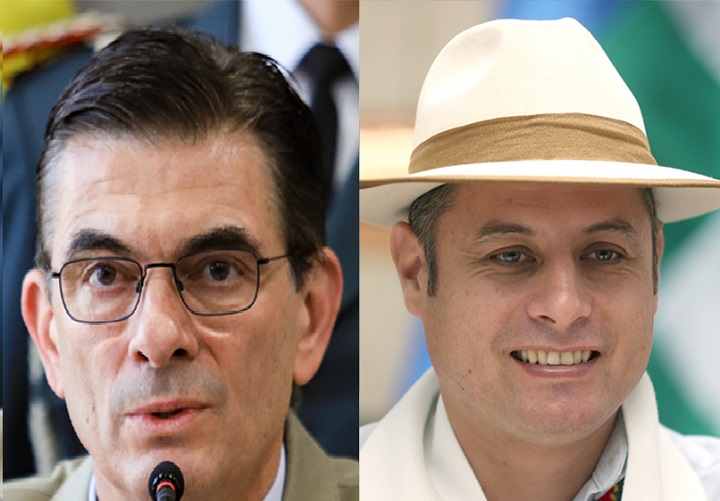 El decreto 5512 modifica la organización del Ejecutivo y establece que el presidente  presidente de Bolivia Rodrigo Paz (izq), "deberá ejercer" sus atribuciones constitucionales "a través de medios tecnológicos de comunicación" en caso de estar fuera del país de manera "temporal". Foto: EFE  