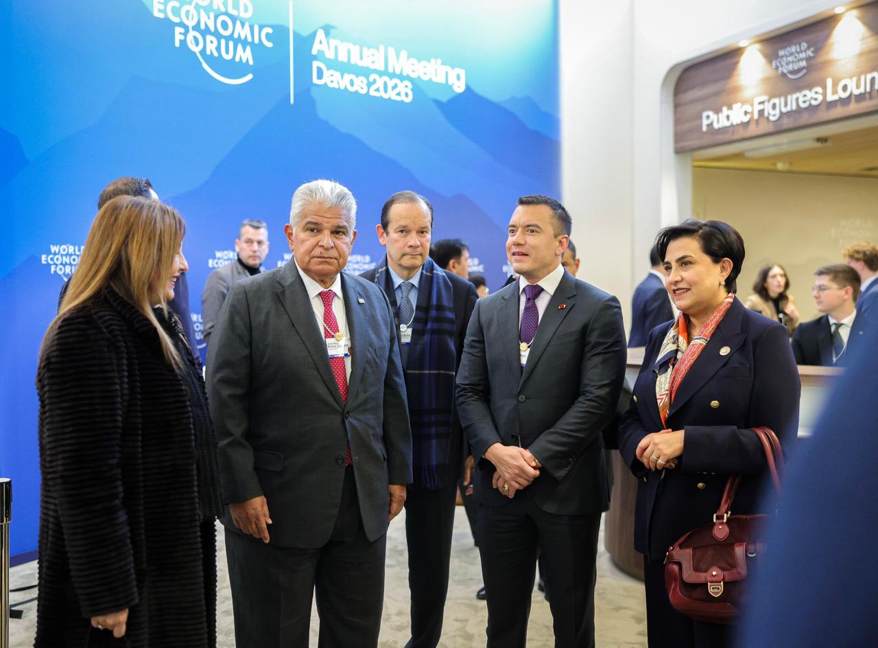 El presidente José Raúl Mulino llegó acompañado de su homólogo de Ecuador, Daniel Noboa.