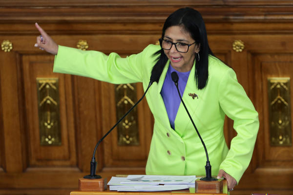 La presidenta encargada de Venezuela, Delcy Rodríguez. Foto: EFE