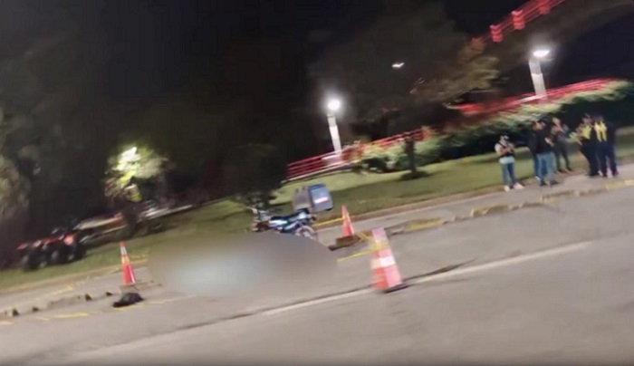 La víctima murió en la escena.  /  Captura de video: TraficoCpanama