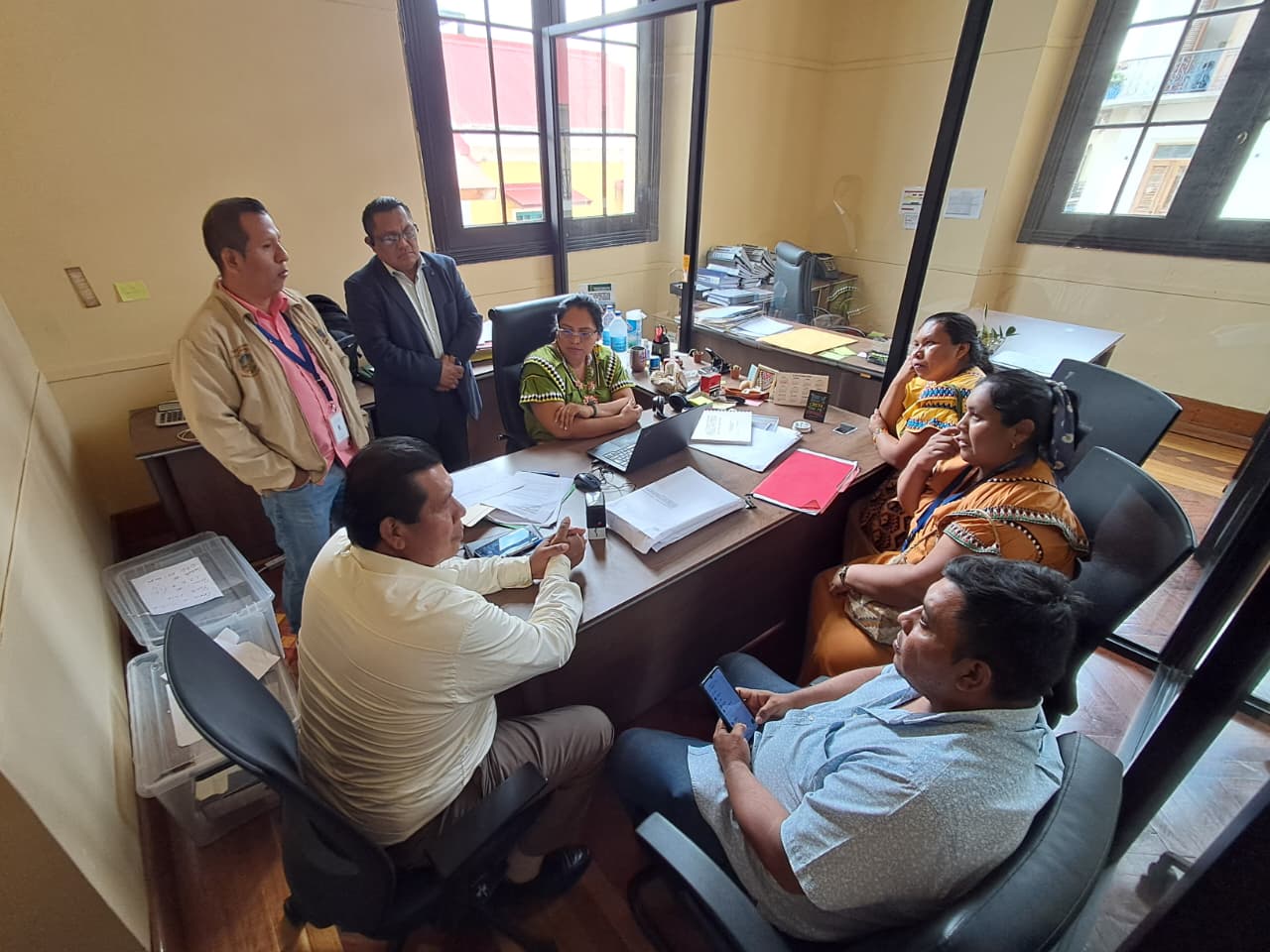 Durante la reunión se habló claro sobre el estatus real de los proyectos que se ejecutan dentro de la comarca