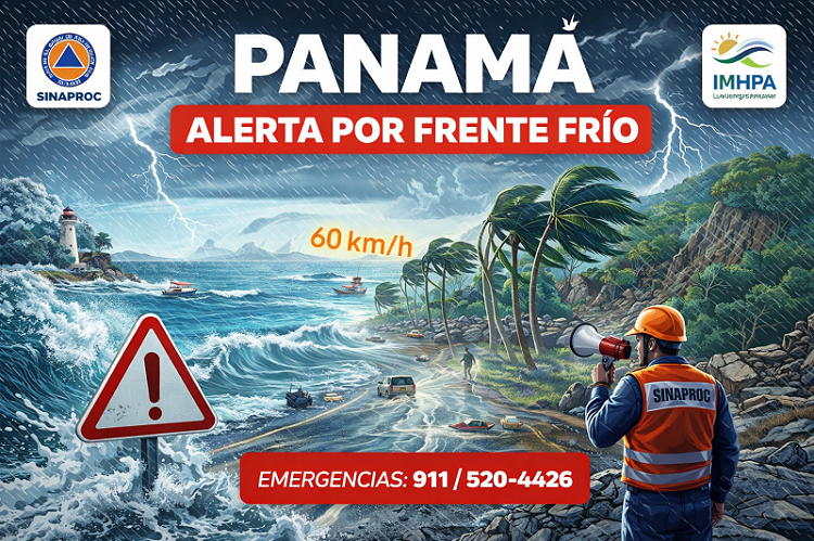 Prevención ante mal tiempo: SINAPROC pide evitar playas, ríos y áreas vulnerables. 