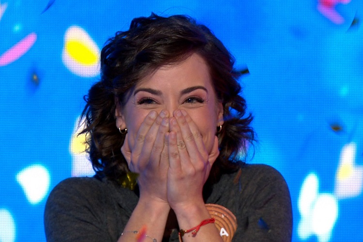 osa Rodríguez se ha convertido esta noche en la ganadora del mayor bote de la historia de 'Pasapalabra'. Foto. EFE