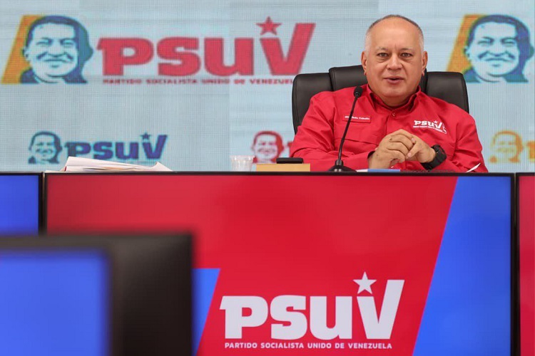 Diosdado Cabello precisó que el Ministerio Público solicitó ante un tribunal revocar la excarcelación de Guanipa, luego de que el opositor ofreciera declaraciones a la prensa. Foto. EFE