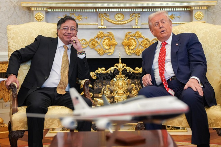 El operativo contra el ELN, se produjo días después de la reunión, el pasado 3 de febrero, de Petro con el presidente estadounidense Donald Trump en la Casa Blanca. FOTO. EFE
