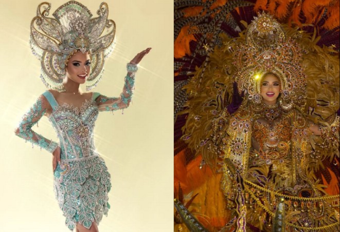 Calle Arriba y Calle Abajo Las Tablas chocaron con alegorías candela 