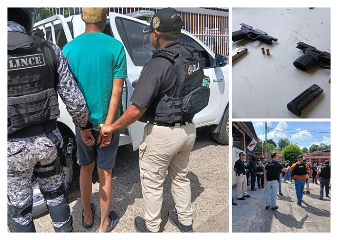 Por estos casos fueron retenidos dos sospechosos y se incautaron dos armas.  /  Fotocomposición: PN