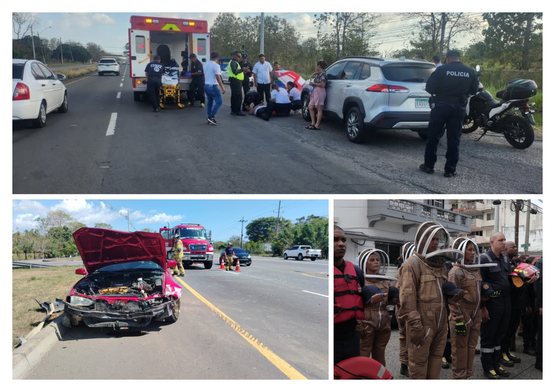  Incendios, accidentes y ataques de abejas marcaron el operativo.  / Fotocomposición: BCBRP