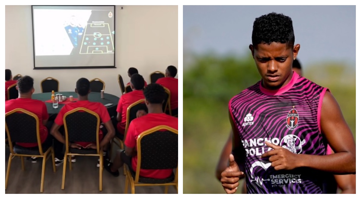 El Sporting San Miguelito se prepara para el partido ante Los Angeles Galaxy. 