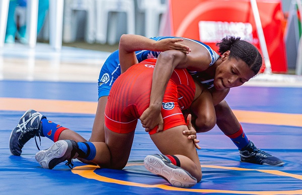 Yumaira Russell, integrante de la selección U-17 de Lucha Olímpica de Panamá. Foto: COP