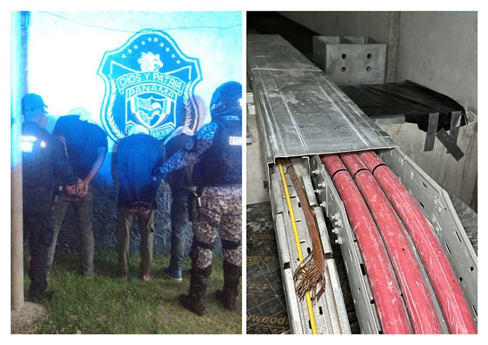 Los aprehendidos, junto con los indicios recabados, fueron puestos a órdenes de las autoridades competentes.  /  Fotocomposición: PN