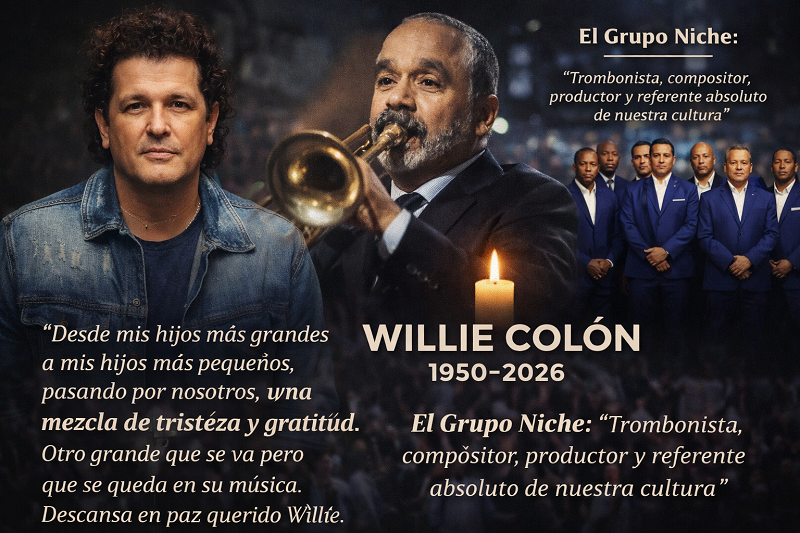 "Tu música es eterna": La reacción del gremio artístico ante el fallecimiento de Willie Colón. 