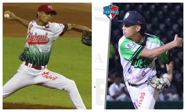 Jonathan Guerra (izq.), por Chiriquí y Alexis Gobea serán los abridores para el primer partido de la Serie Final del béisbol juvenil. Fotos: Fedebeis