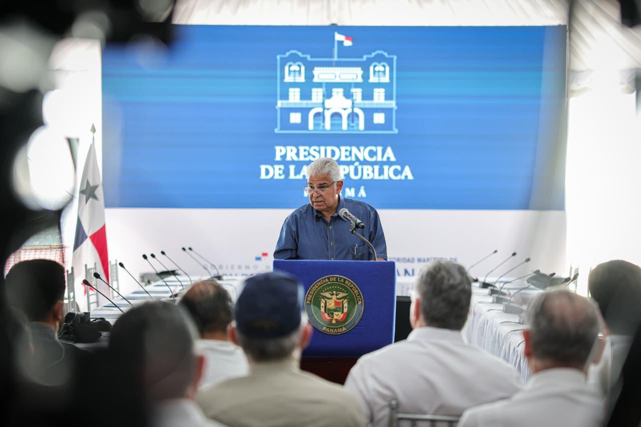 El presidente José Raúl Mulino se refirió al tema de la seguridad, uno de los principales problemas de la provincia de Colón. 