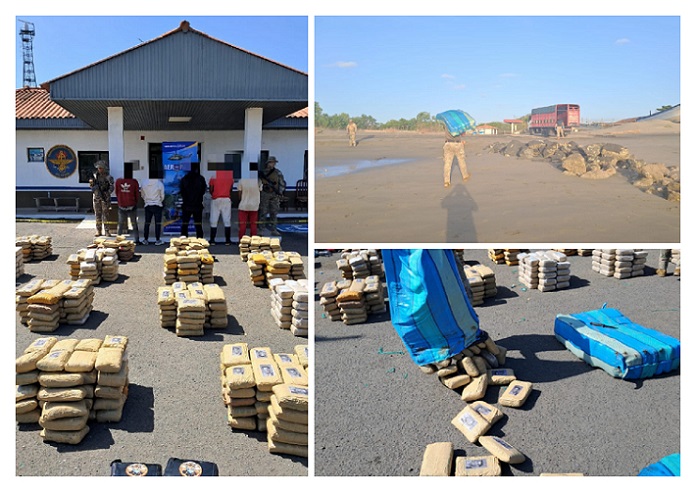 Los retenidos y la sustancia quedaron a órdenes del Ministerio Público.  /  Fotos: Senan