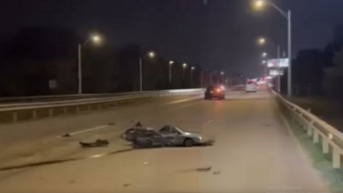 El joven murió en la escena del accidente.  /  Captura de video: elpanainforma507