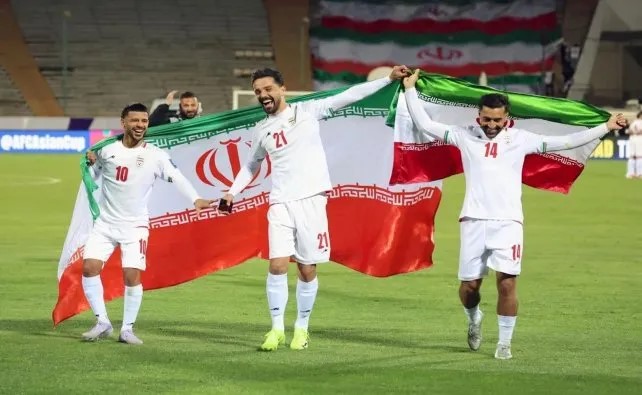 Jugadores de la selección de Irán. 