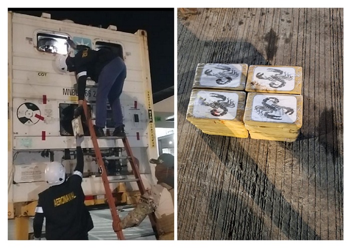 Cada uno de los paquetes incautados presentaba en su parte superior la figura de un escorpión de color negro.  /  Foto: Diómedes Sánchez