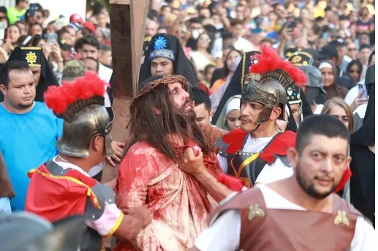 El papel de Jesús será nuevamente interpretado por Carlos Ocaña, quien desde hace siete años lleva adelante este papel. Foto. Thays Domínguez
