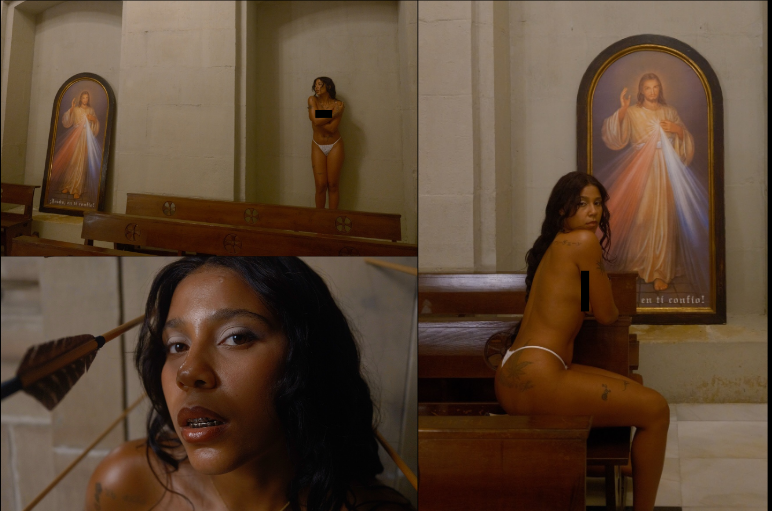 #ShowCri Tokischa prende las redes con fotos 'hot' en una iglesia en Viernes Santo