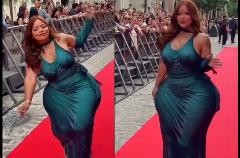 Gracie Bon se fue la... en la alfombra roja de Netflix 