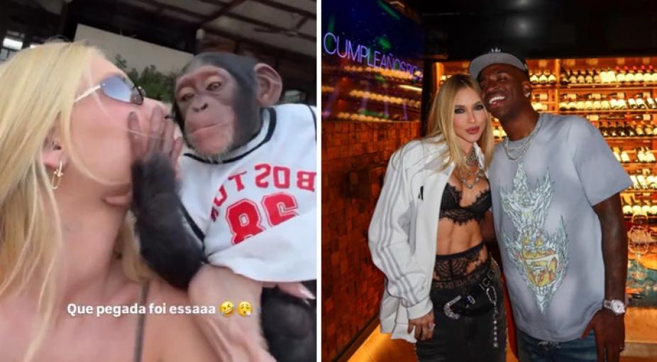Exnovia de Vinicius  besa a un mono, la critican y ella aclara el lío 