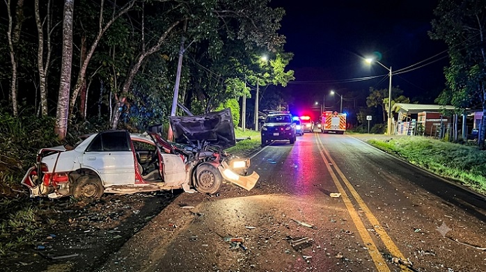 #SucesosCri Debido al accidente, el tráfico vehicular por es