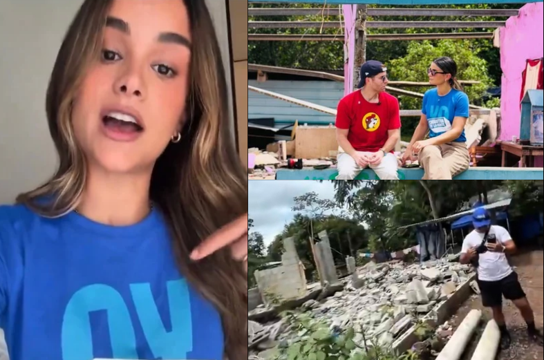 Clarissa vino a ayudar a afectados por el sismo y apoya al chacalde 