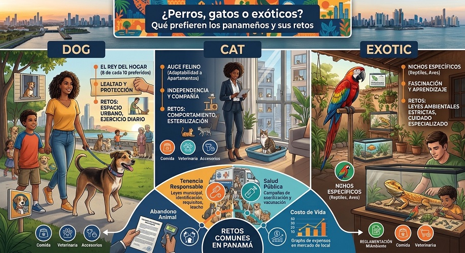 ¿Perros, gatos o exóticos? Qué animales prefieren los panameños y sus retos 