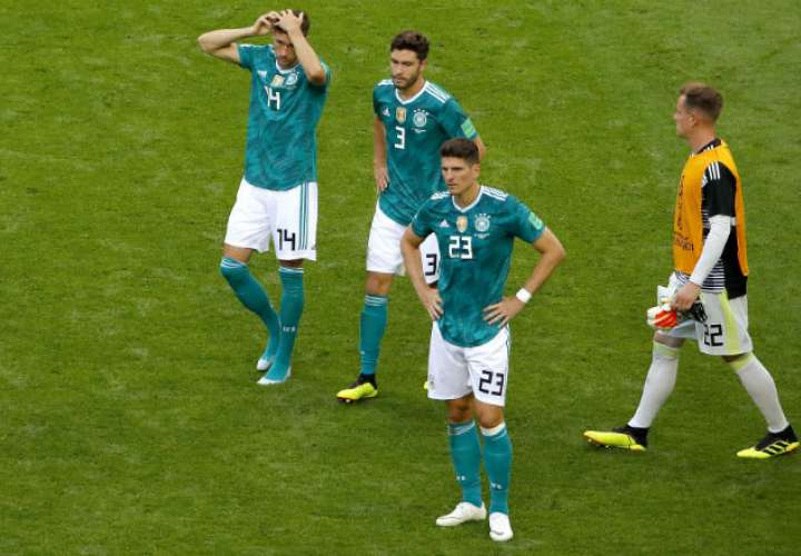 La selección de Alemania no clasificó a los octavos de final. Foto:EFE