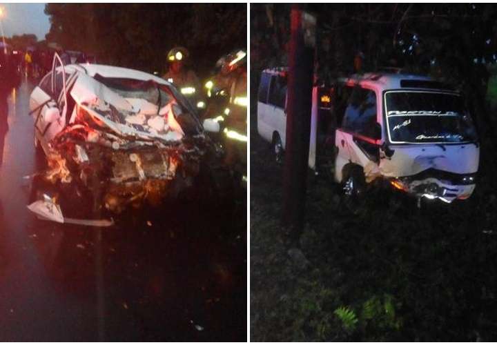 Vista de los daños en la carrocería de los vehículos involucrados en el accidente. Foto: WhatsAppCri