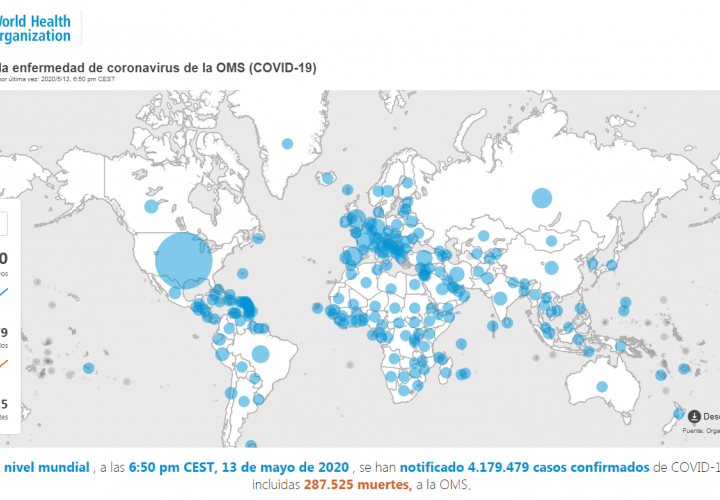 Más de 4,17 millones de infectados por coronavirus confirmados en el mundo