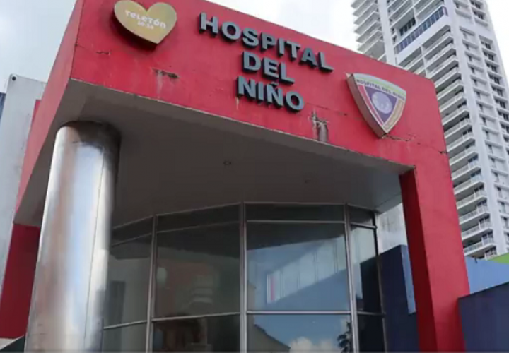 Vista externa del  Hospital del Niño Dr. losé Renán Esquivel.