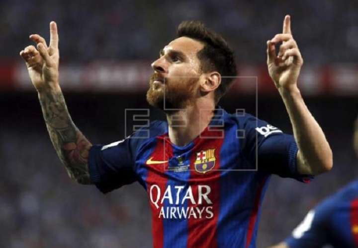 Lionel Messi del Barcelona durante un partido de liga./EFE