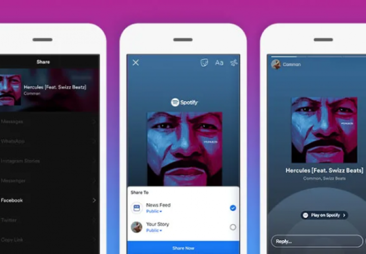 Spotify ahora permite compartir su música en las Facebook 'stories'